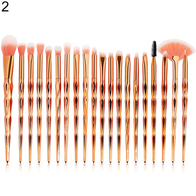 

20Pcs Cosmetic Beauty Tool Eye Shadow Powder Lip Fan Shape Pro Makeup Brush Set