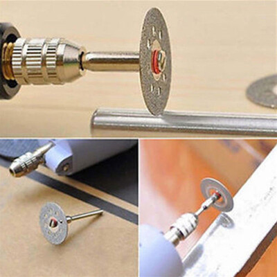 

10x Diamond Coated Wood Plastic Cutting Cut Off Disc Wheel Rotary Tool2 Mandrel