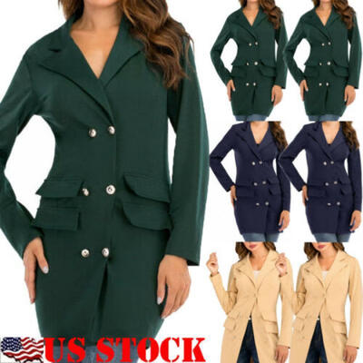 

Women Ladies Long Sleeve Slim Blazer Suit Coat Work Jacket Formal Suit Plus Size