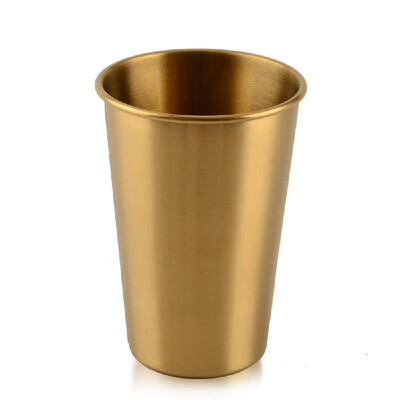 Stainless Steel Cups 500ml Pint Drinking Cups Metal Drinking Glass Single Wall Water Cup for Kids&Adults