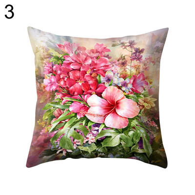 

Fresh Flower Throw Pillow Case Cushion Cover Sofa Bed Car Cafe Office Decoration