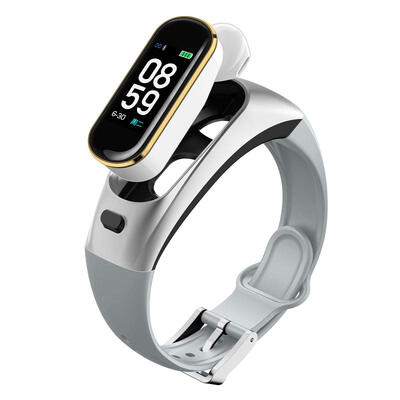 

2-in-1 Bluetooth Headset Smart Bracelet Blood Pressure Blood Oxygen Heart Rate Monitoring Answering Call Earphone Wristband