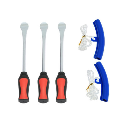 

3 Tire Lever Tool Spoon 2 Wheel Rim Protectors Tool Kit for Motorcycle Bike Tire Changing Removing