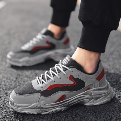 

Retro port wind old man shoes Korean version of the trend of wild sports casual tide shoes ins super fire white shoes summer