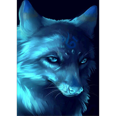 

5D DIY Full Drill Diamond Painting Novelty Wolf Cross Stitch Embroidery Kit