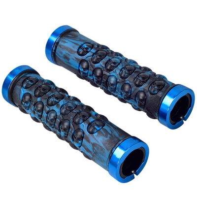 

New Hot Mountain Bike Bilateral Lock Skull Pattern Non-slip Road Bicycle Rubber Handlebar Grip
