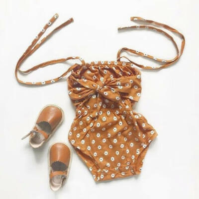 

Floral Newborn Infant Baby Girl Bowknot Romper Jumpsuit Outfits Clothes Summer