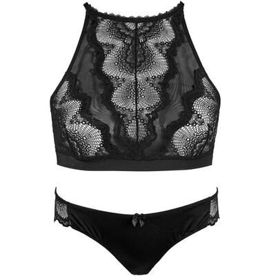

Thin section no steel ring breathable lace vest full cup wild sexy underwear set