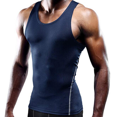 

Toponeto Mens Round Neck Fit Slim Printed Sport Sleeveless Shirts Tee Vest Tank