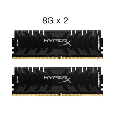 

HyperX Kingston Technology Predator Black 16GBKit of 2 DDR4 3000MHz RAM Gaming Memory CL15 135V DIMM 288-pin XMP HX430C15PB3K
