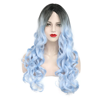 

Fashion Long Curly Hair Gradient Wig Women Costume Halloween Anime Cosplay Wig
