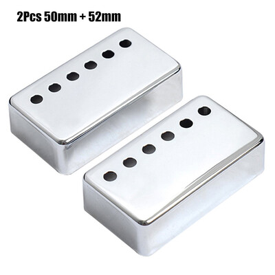 

2Pcs Humbucker Guitar Pickup Cover 50mm 52mm Pole Spacing Metal LP Guitar Neck Pickup Covers for Electric Guitar