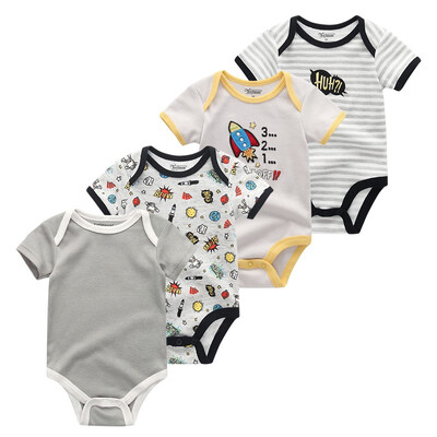 

4PcsLot Unisex For Babies Bodysuits Baby Boys Clothes 0-12M Newborn Rompers Babywear Roupas de bebe Sleepwear Baby Girls Clothes