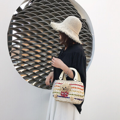 

Tailored New Women Fashion Summer Beach Wild Messenger Shoulder Weave Handbag