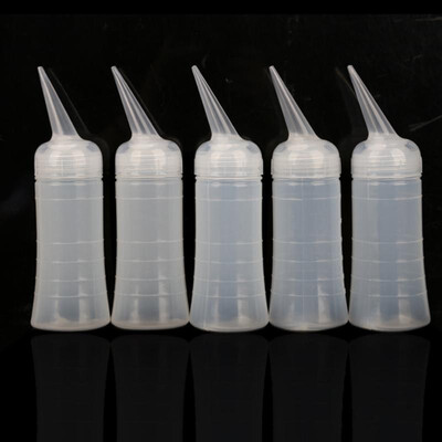 

5x Salon Applicator Measuring Hairdressing Tinting Scale Bottle Plastic