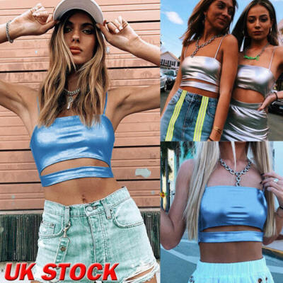 

UK Women Sexy Casual Tank Top Vest Blouse Sleeveless Summer Crop Top Shirt Cami