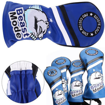 

Greensen 4PCS Guiote Durable Golf Club Driver Headcovers PU Head Cover Golfer Accessory