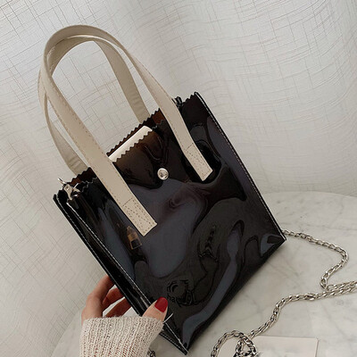 

Tailored Womens Fashion Jelly Transparent Bag Diagonal Cross Bag Wild Handbag
