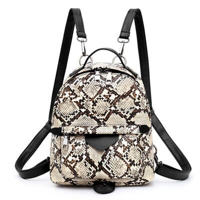 

Animal Print Shoulder Crossbody Bags Women Backpacks PU Leather Knapsack