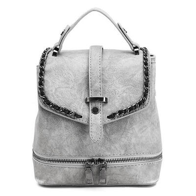 

Multiple-Use PU Leather Small Causal Womens Shoulder Bag Girls Chain Handbag Backpack