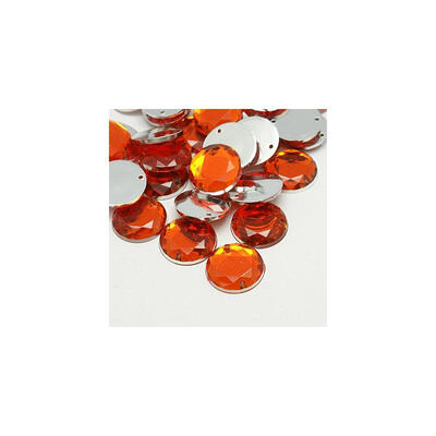 

Sew on Rhinestone Imitation Taiwan Acrylic Rhinestone Two Holes Garments Accessories Faceted Half Round Red 12x4mm Hole 1