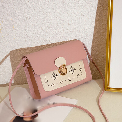 

Tailored Fashion Lady Color Matching Hollow Wild Cute Shoulder Bag Diagonal Package
