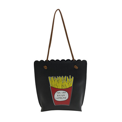 

Tailored Unisex Fashion Print Letter And Chips Handbag Shoulder Bag Tote Zipper Bag
