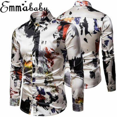 

Fashion Mens Luxury Casual Stylish Slim Fit Long Sleeve Casual Dress Shirts Tops