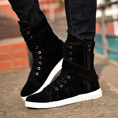 

British Martin boots mens warm plus velvet cotton shoes in the snow high shoes mens boots military boots summer boots long boots high boots
