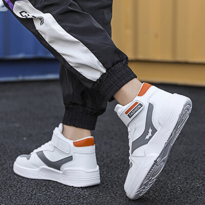 

Mens shoes autumn Korean version of the trend of wild tide shoes high to help small whiteboard shoes white shoes net red summer increase