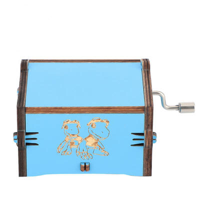 

Greensen Hand Crank Carved Plywood Music Box Wooden Engraved Musical Toys Kids Children Gifts Home Decor