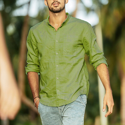 

Tailored Fashion Mens Summer Button Casual Linen&Cotton Long Sleeve Top Blouse