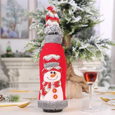 

Siaonvr Merry Christmas Santa Wine Bottle Bag Cover Xmas Festival Party Table Decor Gift