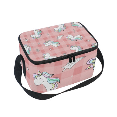 

ALAZA Insulated Lunch Box Cute Unicorn Lunch Bag for Men Women Portable Tote Bag Cooler Bag