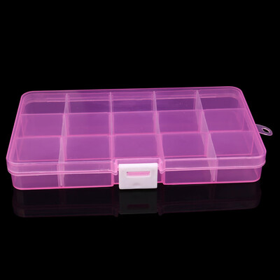 

Siaonvr Plastic 15 Slots Adjustable Jewelry Storage Box Case Craft Organizer Bead C
