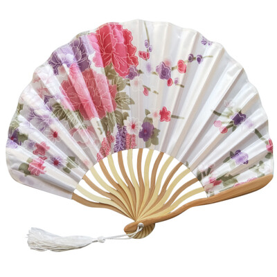 

Siaonvr Chinese Style Hand Held Fan Bamboo Paper Folding Fan Party Wedding Decor