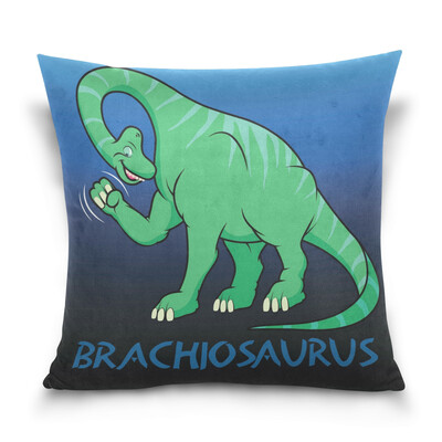 

ALAZA Throw Pillow Cover 16 X 16 inch Cushion Cover with Dinosaurs Printed Pillowcase