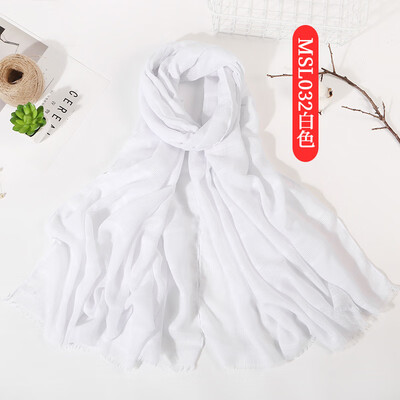 

Spring new cotton&linen national wind solid color hollow scarf foreign trade Sen literary wind lady shawl