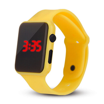 

Simple student square apple electronic watch Creative simple black&white LED boys&girls couple table
