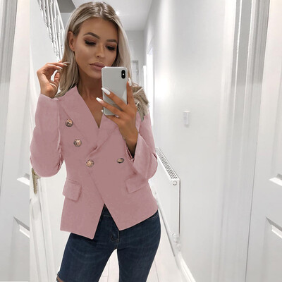 

Roseonmyhand Women Long Sleeve Blazer Open Front Short Cardigan Suit Jacket Work Office Coat