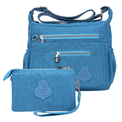 

Tailored Women Nylon Shoulder Bag Waterproof Elegant Daily Shopping Handbag Two-piece Set