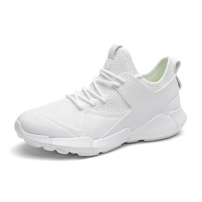 

Flying woven sports shoes mens white shoes mesh breathable sports shoes