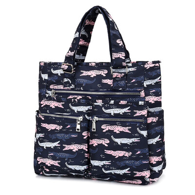 

Tailored Fashion Womens Simple Style Zipper Large Capacity Nylon Shoulder Bag Travel Bag