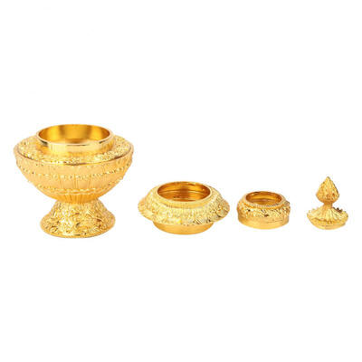 

Greensen 3 Layer Altar Food Box 8 Auspicious Ritual Meditation Tibet Buddhist Tantra Supplies