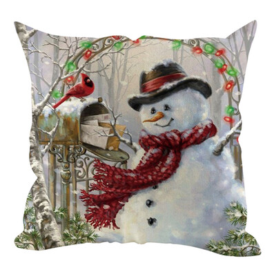

Siaonvr Christmas Pillow Cover Pillowcases Decorative Sofa Cushion Cover Home Decoration