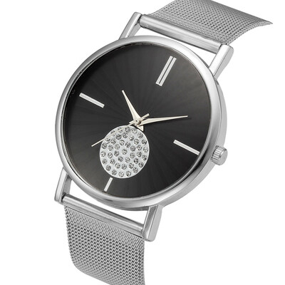

Womens Watches Top Brand Luxury Fashion Women Crystal Stainless Steel Analog Quartz Wrist Watch Bracelet montre femme gift &Ff