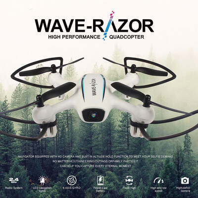 

Flytec H816HW 720P 120°Wide Angle Camera Wifi FPV 6-Axis Gyro Altitude Hold Headless RC Quadcopter Drone