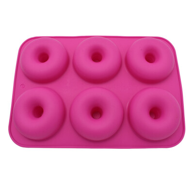 

Siaonvr 6-Cavity Silicone Donut Baking Pan Non-Stick Mold Dishwasher Decoration Tools