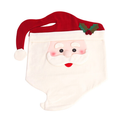 

Xmas Chair Covers Santa Clause Red Hat Chair Covers Christmas Decor Dinner Chair Back Covers Cap Sets for Christmas Holiday Fest
