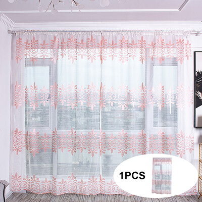 Gobestart Sheer Curtain Tulle Window Treatment Voile Drape Valance Fabric